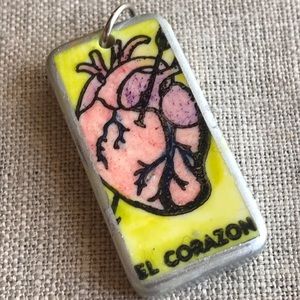 "El Corazon" Lottery Image Domino Pendant